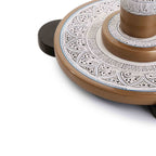 Wooden Pyrographic Coffee Table (Black & Blue)