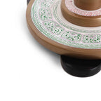 Wooden Pyrographic Coffee Table (Green & Red)