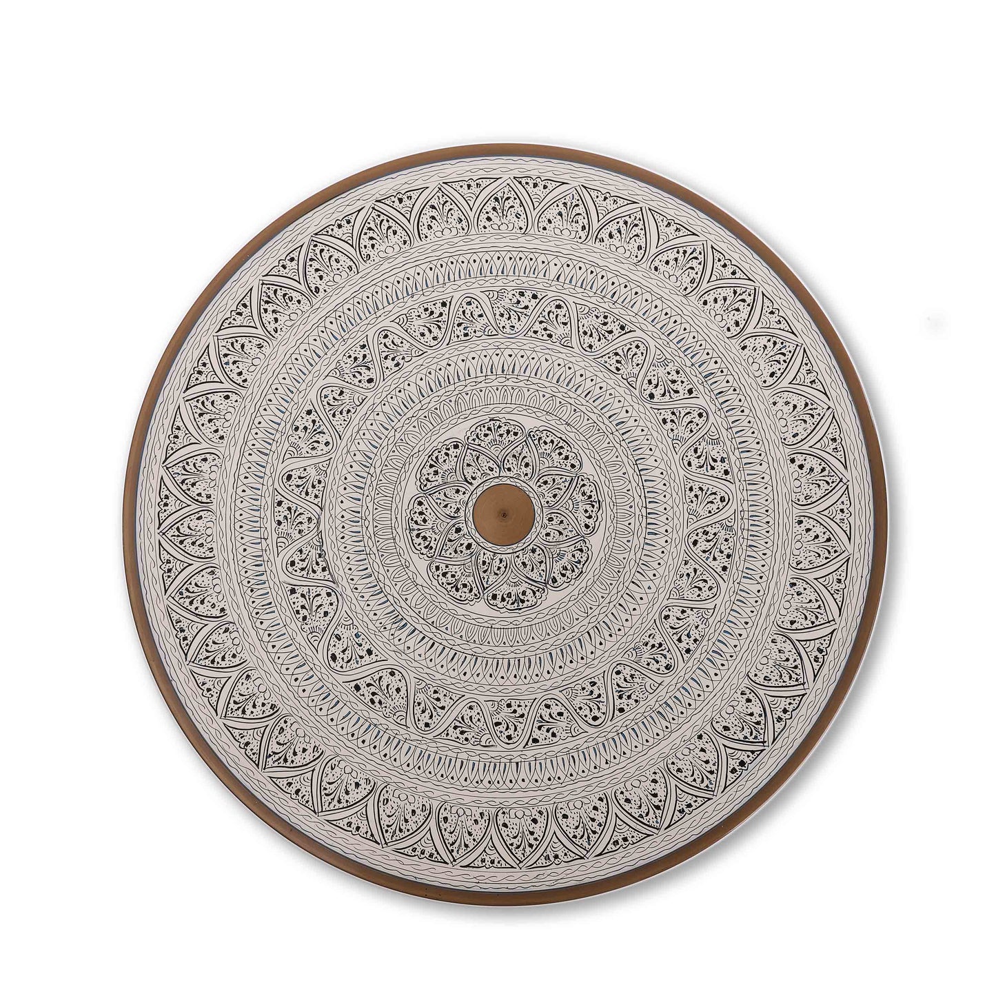 Wooden Pyrographic Coffee Table (Black & White)