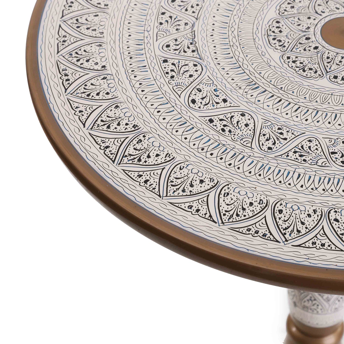 Wooden Pyrographic Coffee Table (Black & White)
