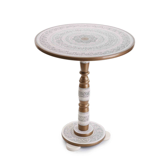 Wooden Pyrographic Coffee Table (Black & White)