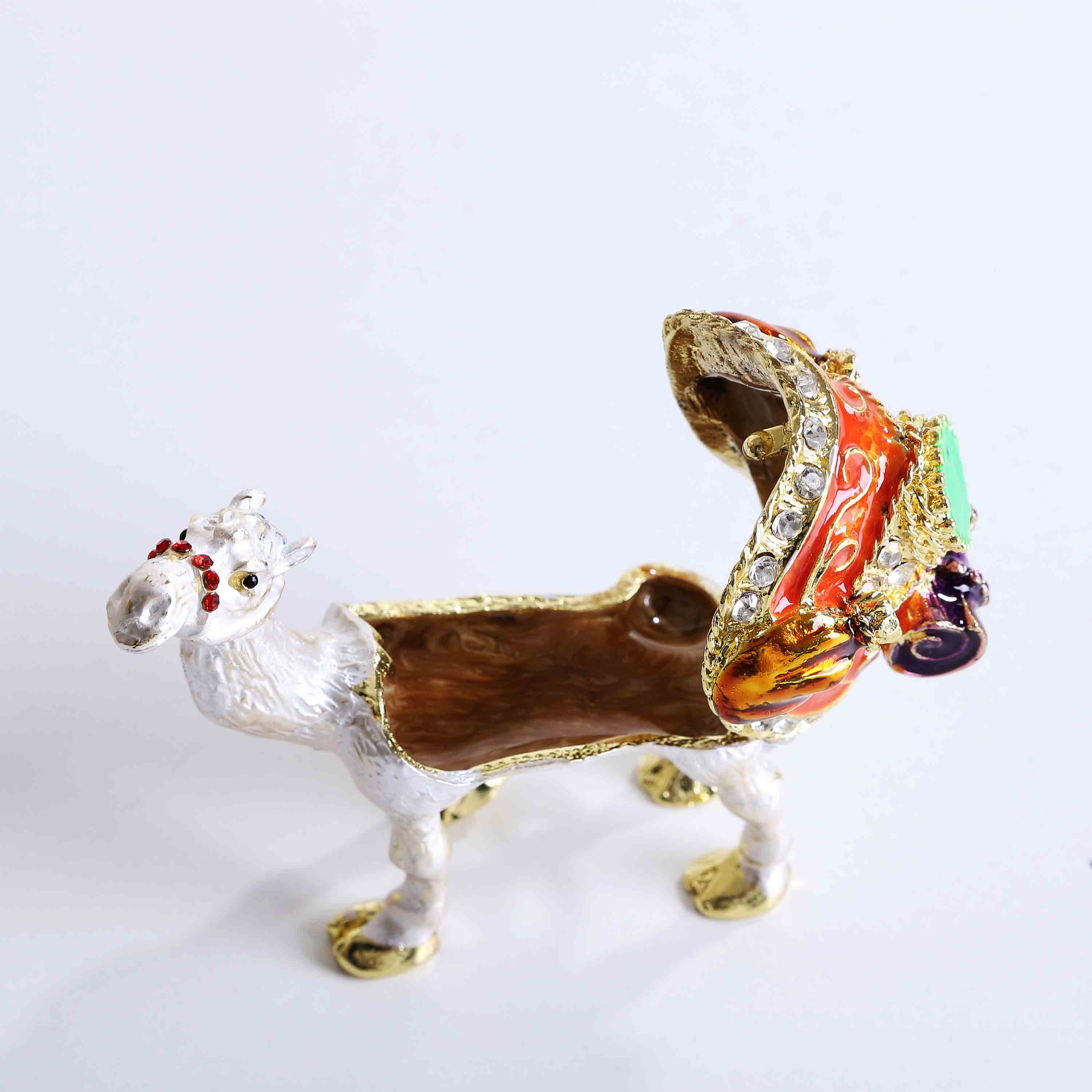 White Decorative Camel Jewelry Box