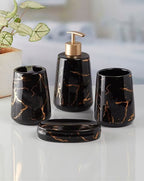 Gold Abstract Design Bathroom Set