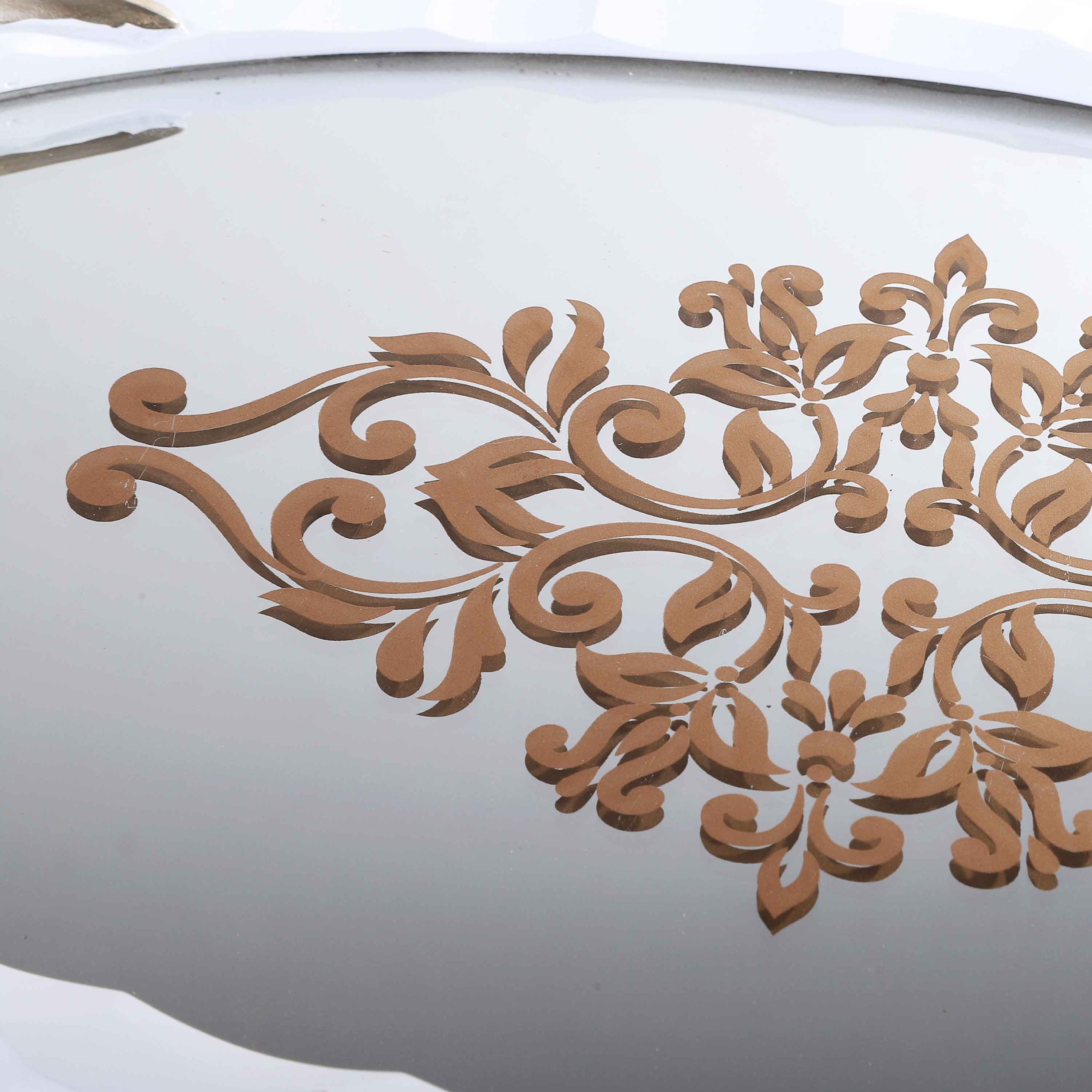 Deer Handled Mirror Tray (White)