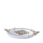 Deer Handled Mirror Tray (White)