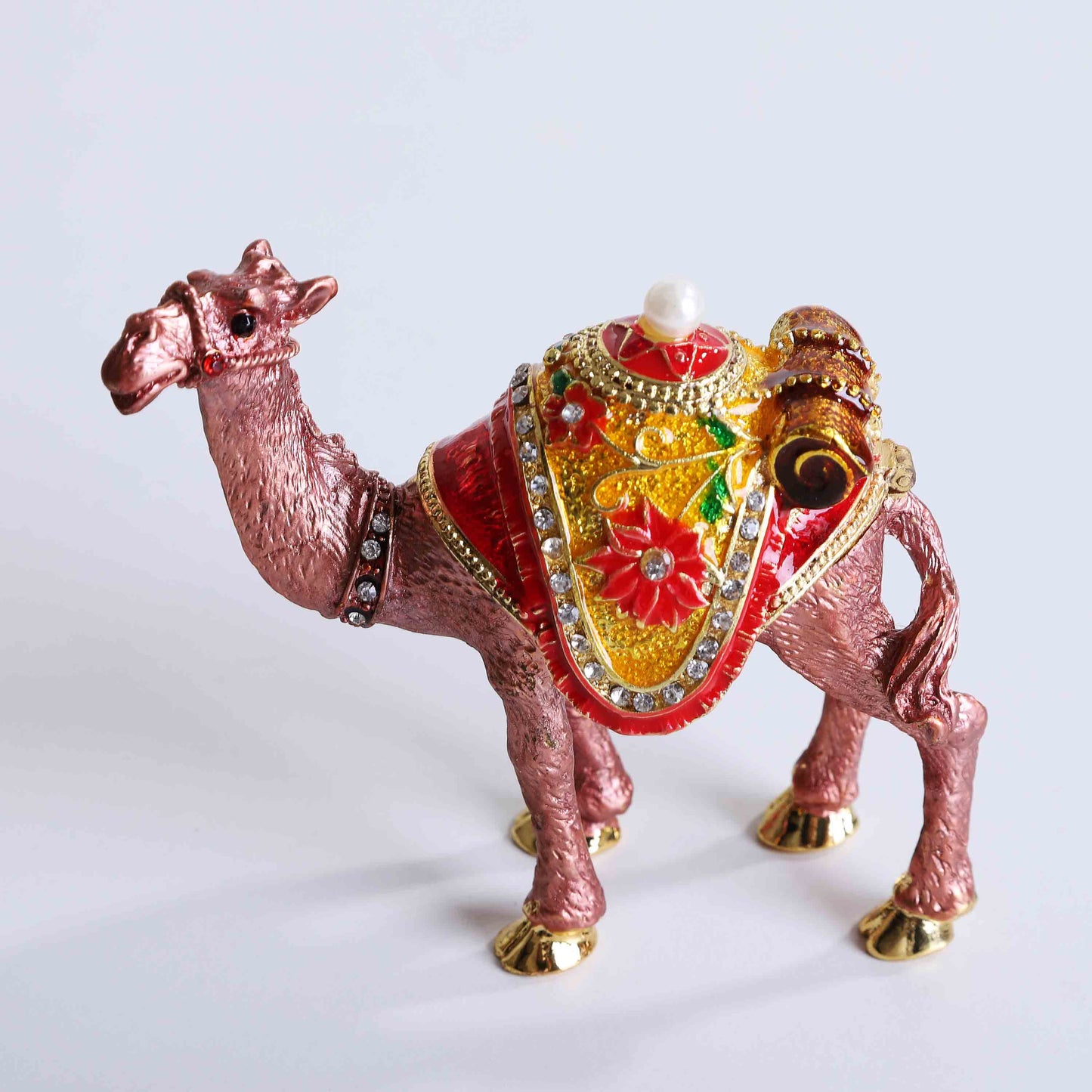Pink Decorative Camel Jewelry Box
