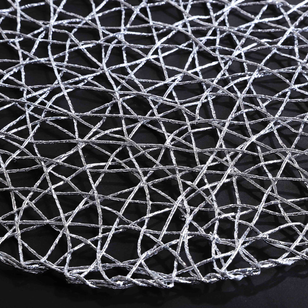 Round Silver Raper Table Place-mats (set of 2)