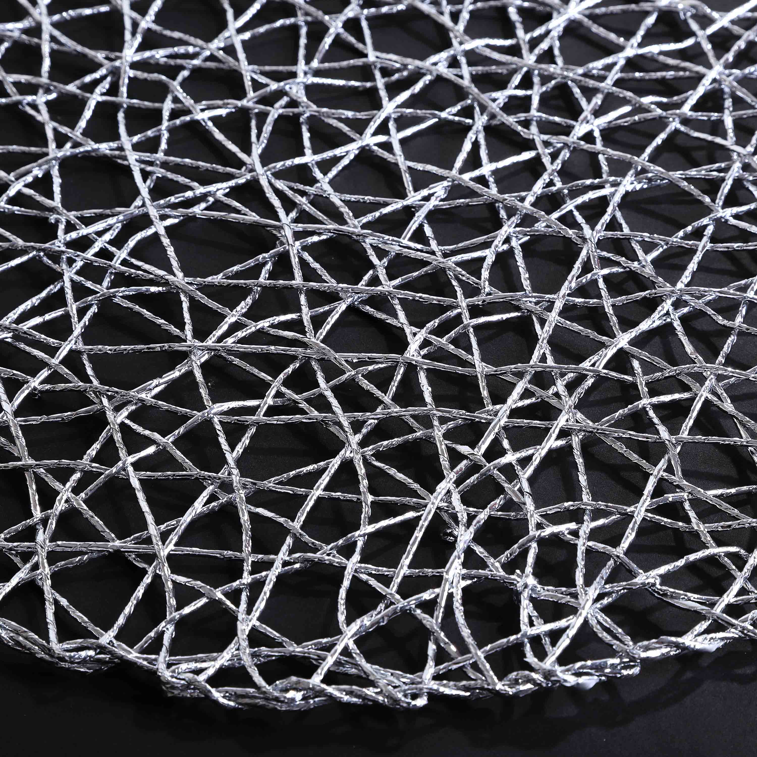 Round Silver Raper Table Place-mats (set of 2)