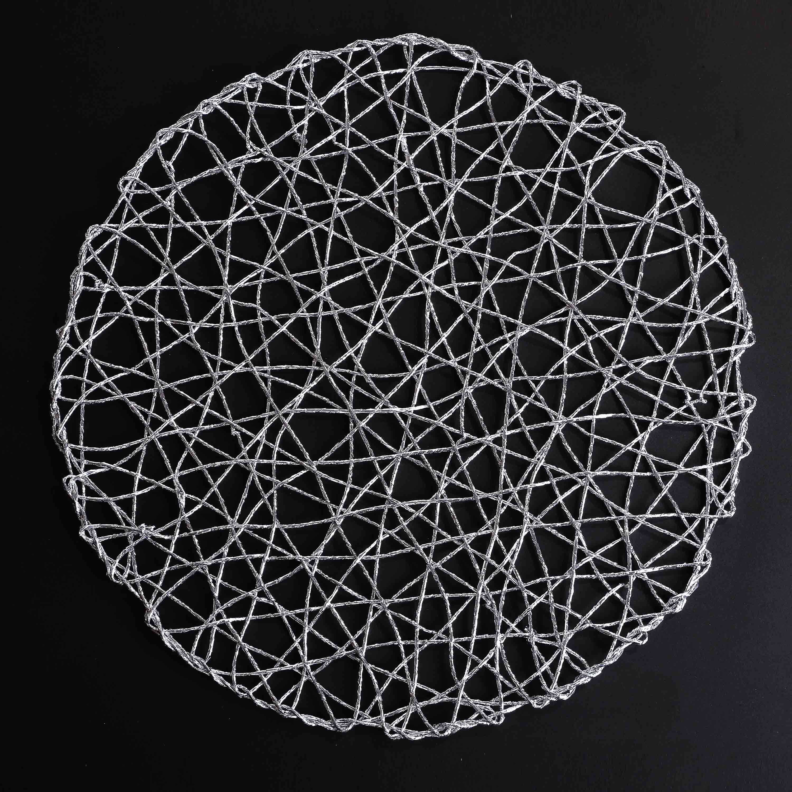 Round Silver Raper Table Place-mats (set of 2)