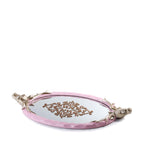 Deer Handled Mirror Tray (Pink)