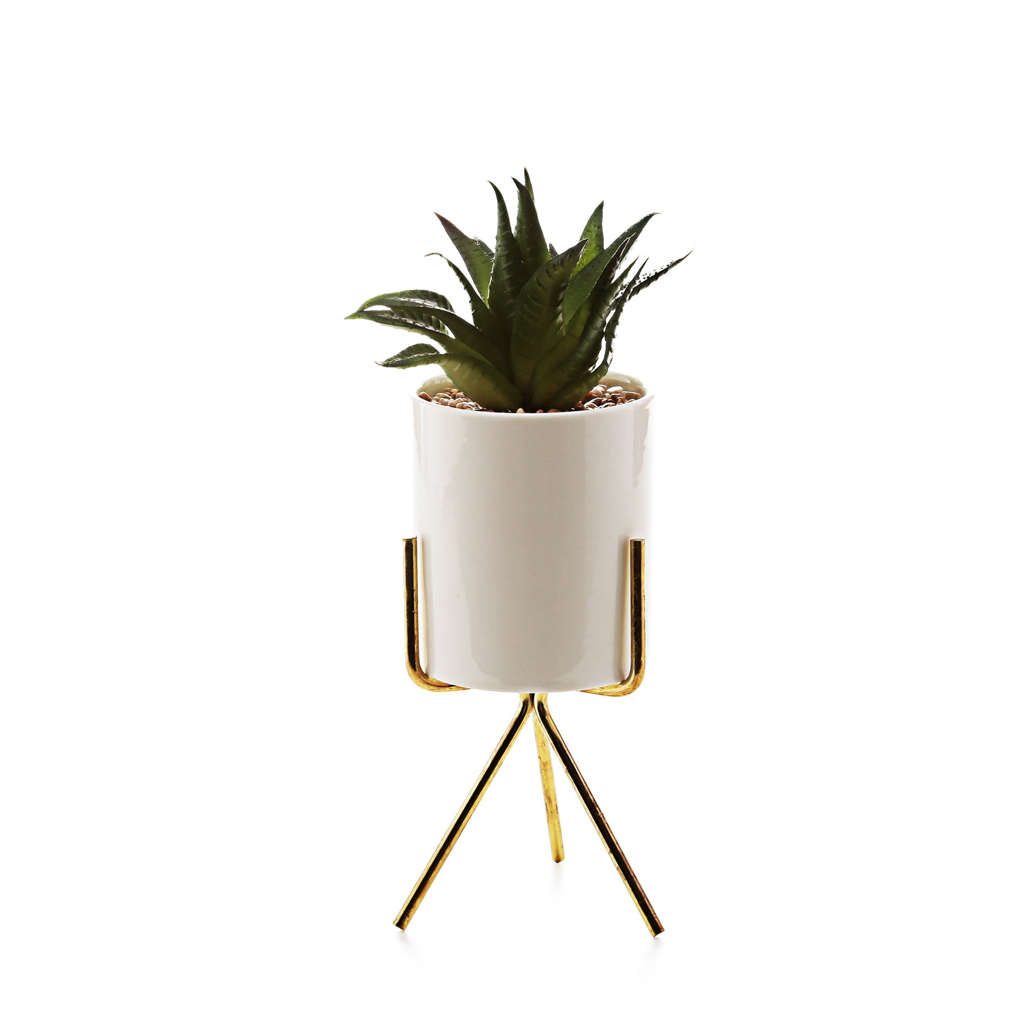 Pot Planter with Golden Stand
