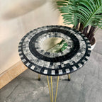 Mirror Mosaic Table (Black & White)