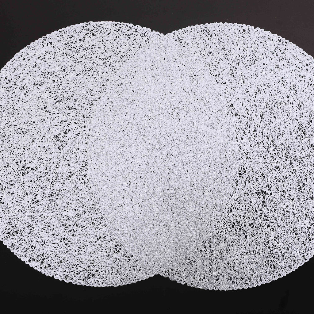 Silver tangled round place mat (set of 2)