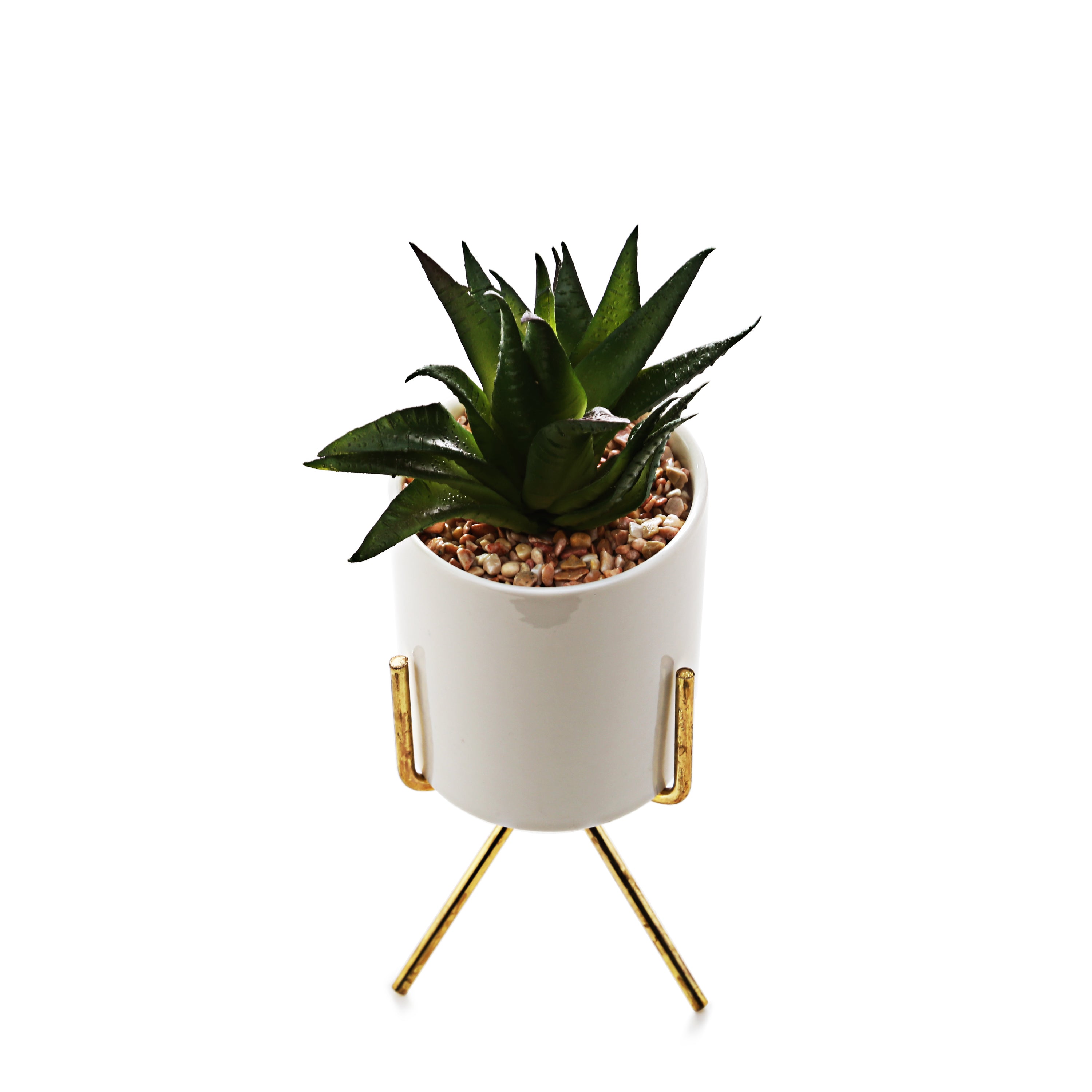 Pot Planter with Golden Stand