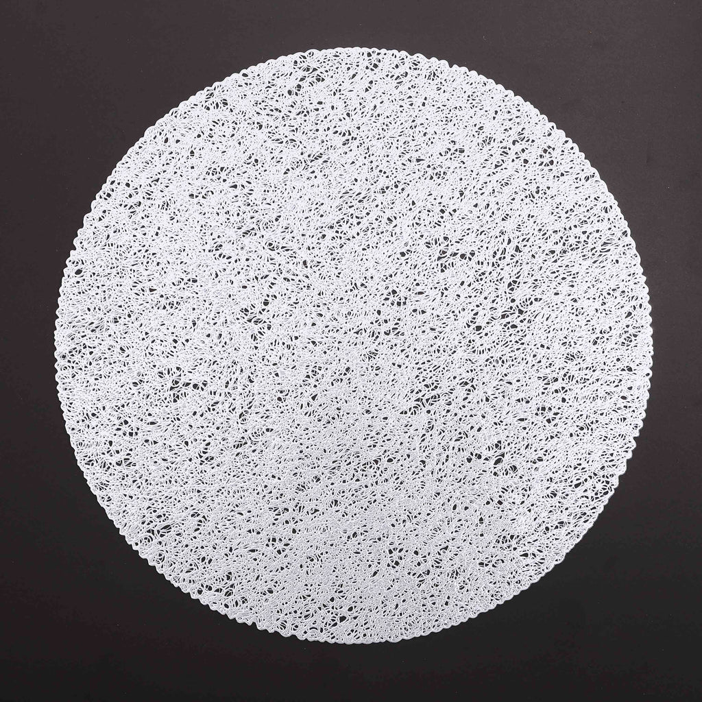 Silver tangled round place mat (set of 2)