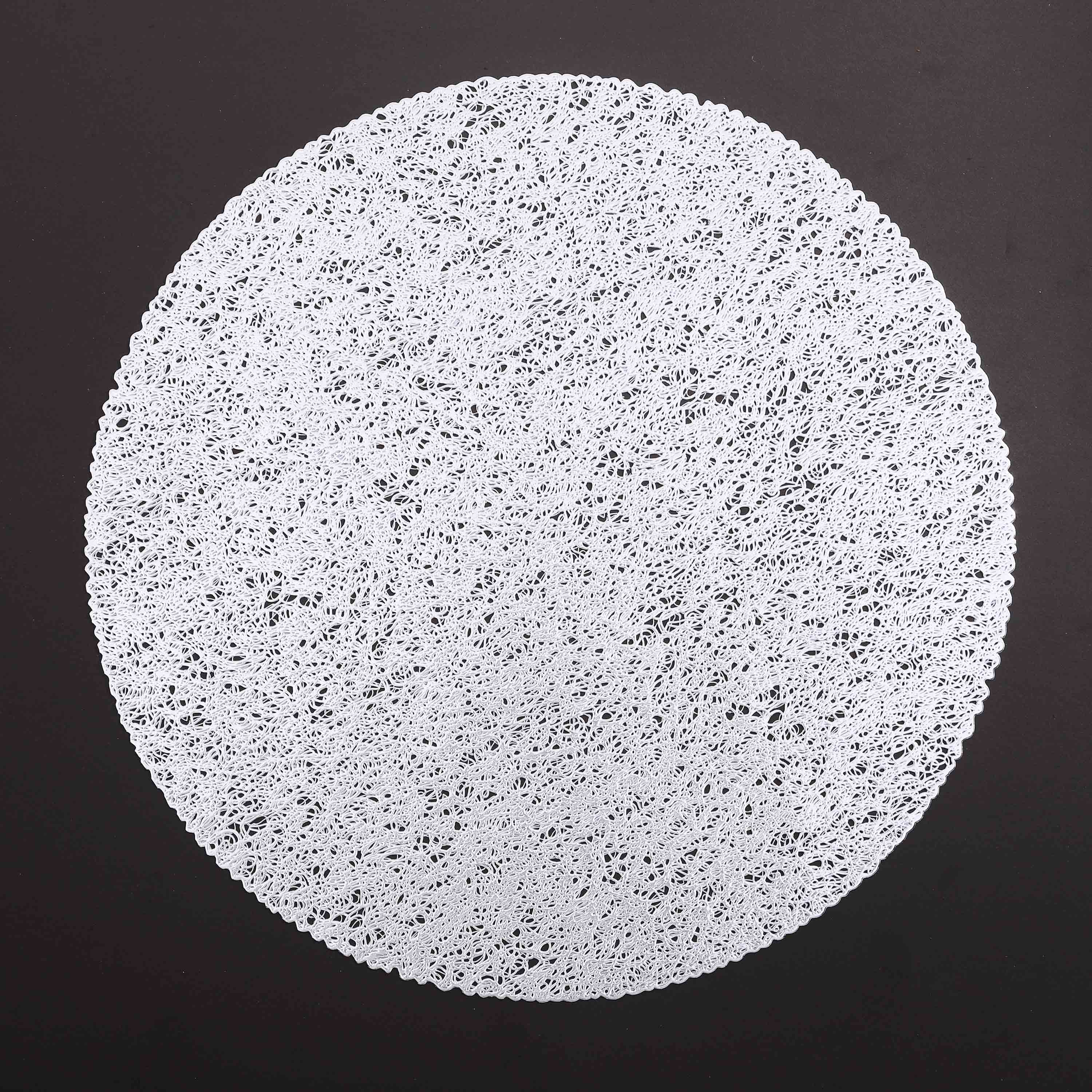 Silver tangled round place mat (set of 2)