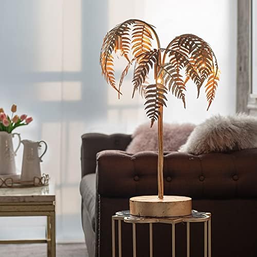 Antique Gold Palm Table Lamp