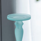 Frosted Glass Candlestick (Set Of 2)