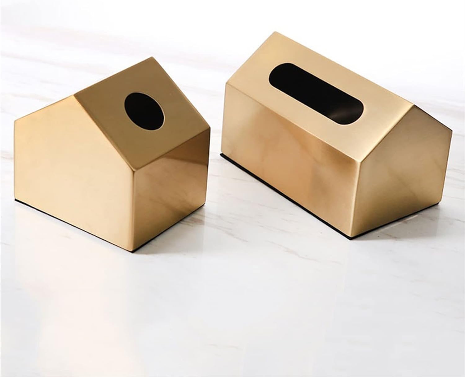 Gilded Brass Metal Tissue Box