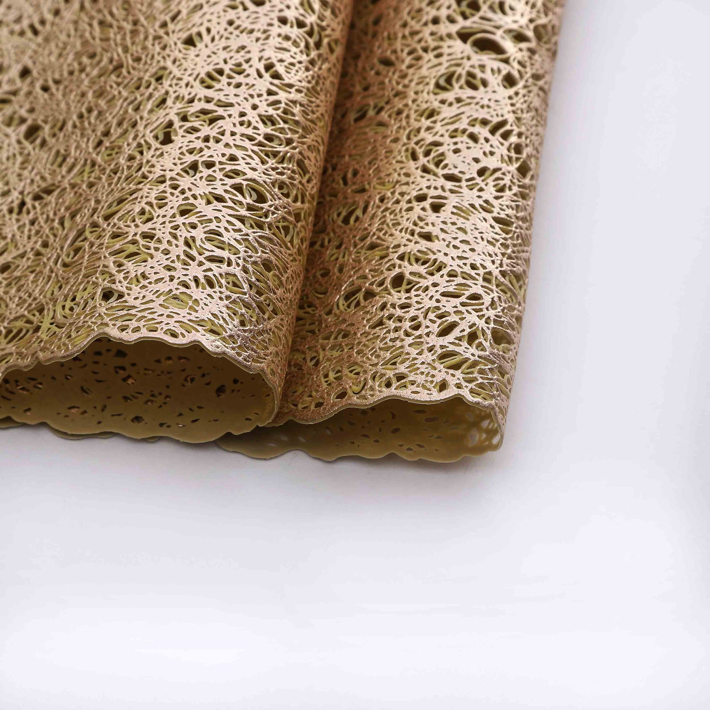 Golden tangled rectangle Table Place-mats (set of 2)