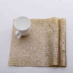 Golden tangled rectangle Table Place-mats (set of 2)