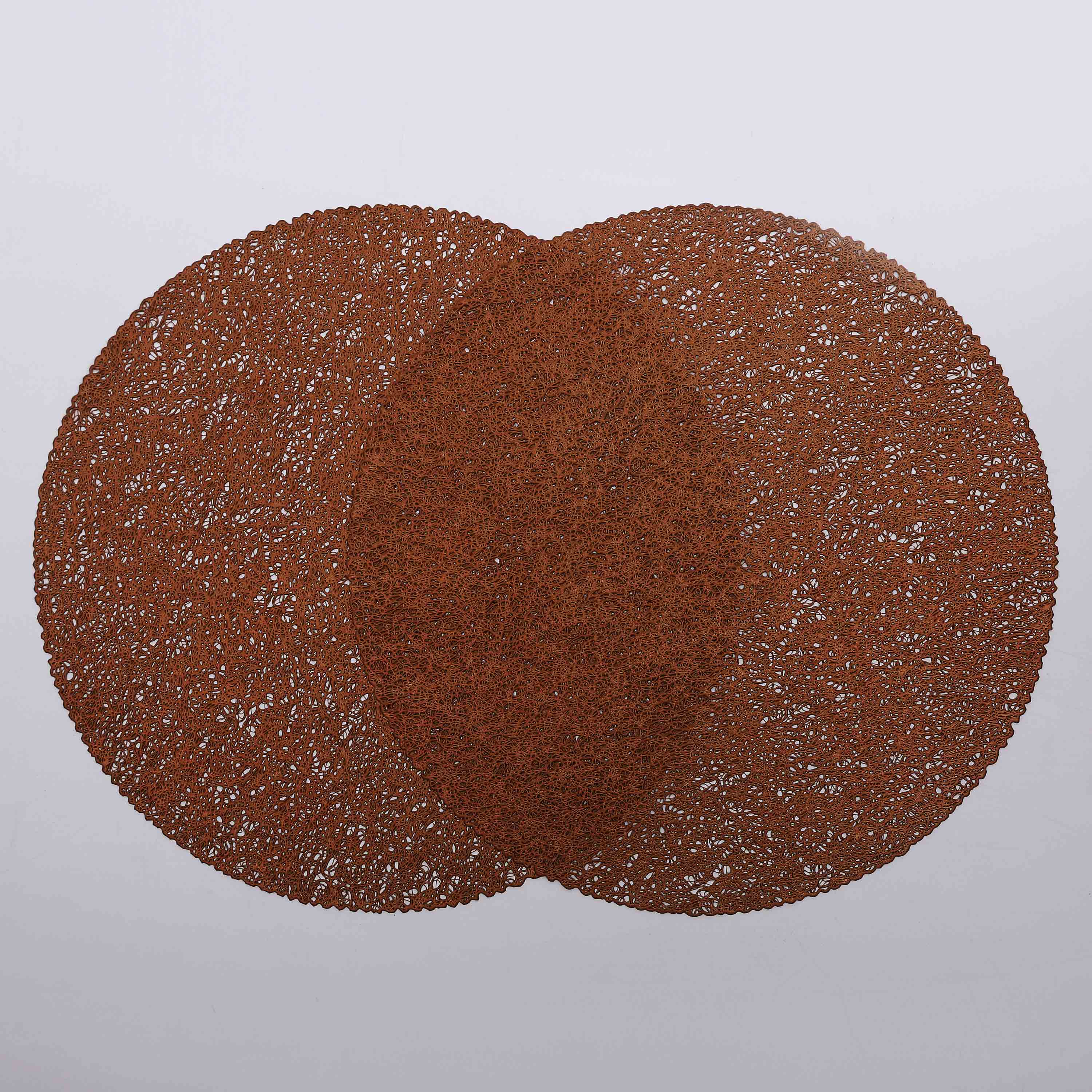 Copper tangled round place mat (set of 2)