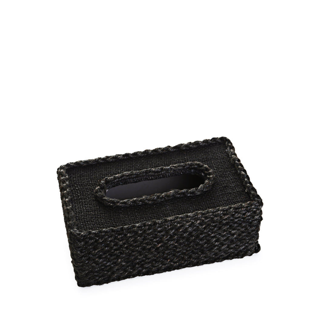 Rope Design Tissue Box (Black)