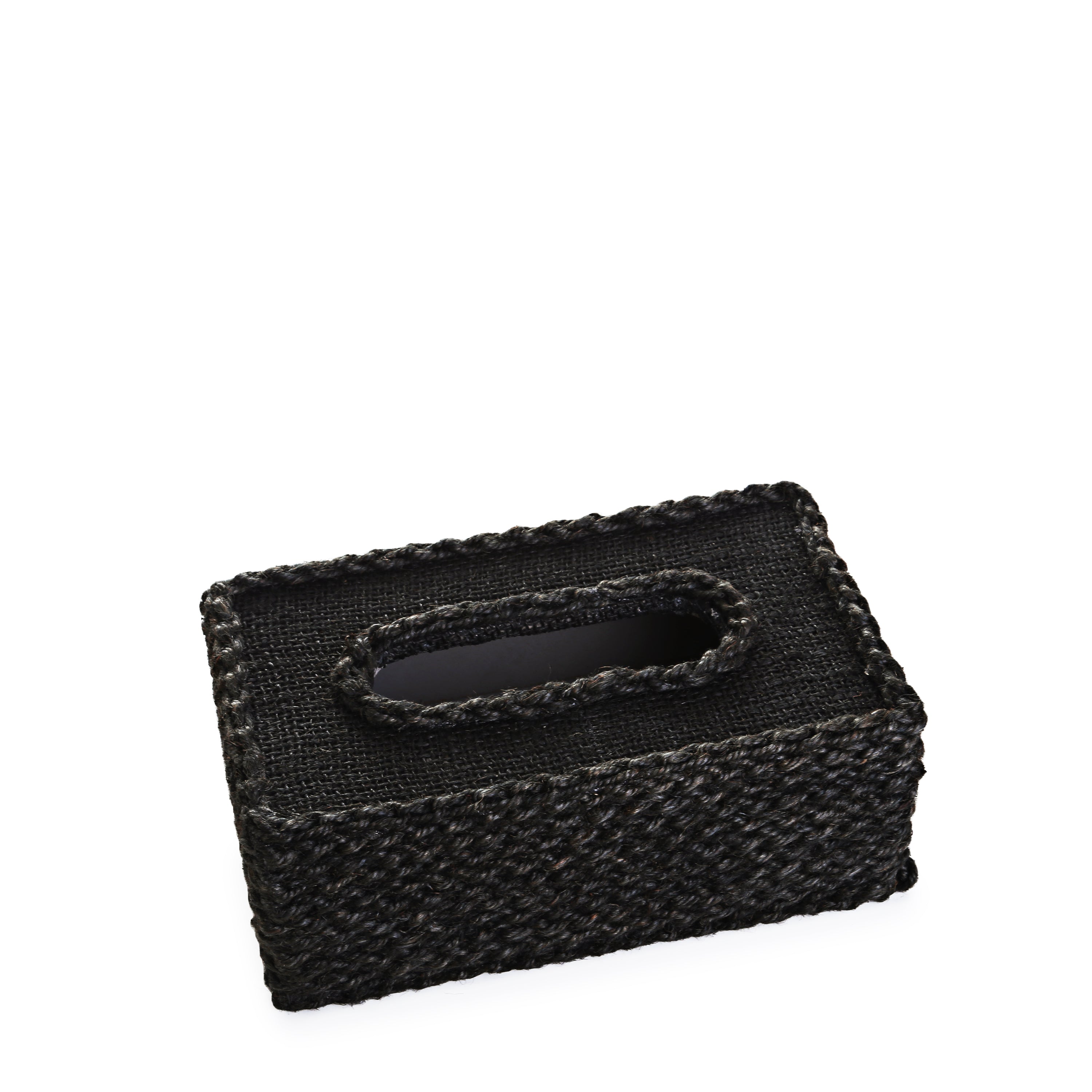 Rope Design Tissue Box (Black)