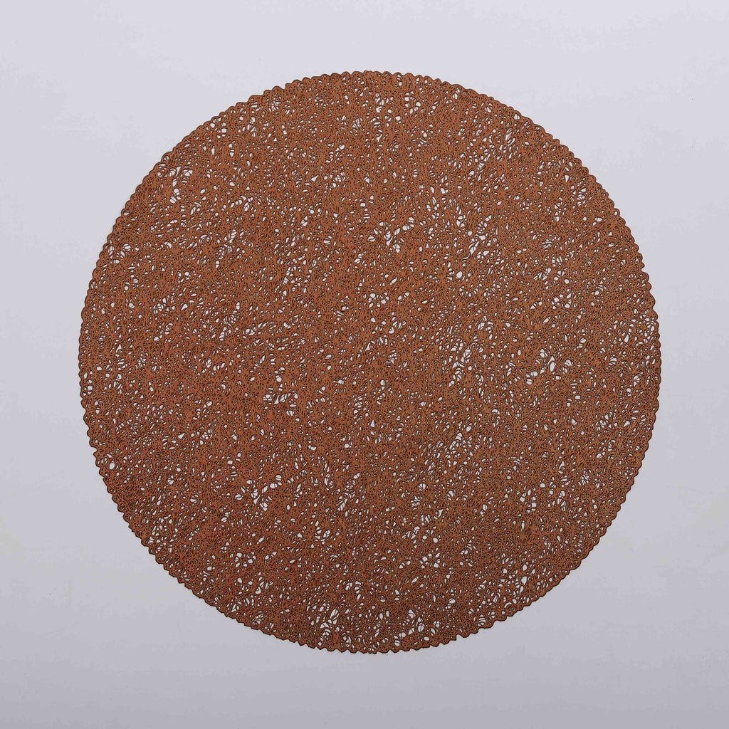 Copper tangled round place mat (set of 2)
