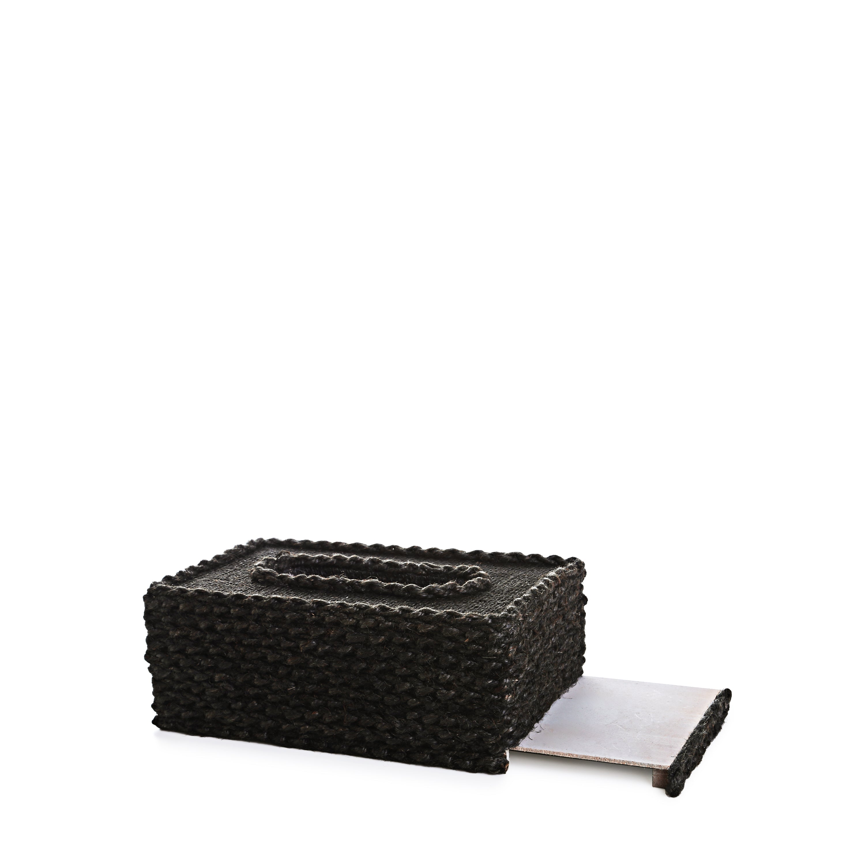Rope Design Tissue Box (Black)