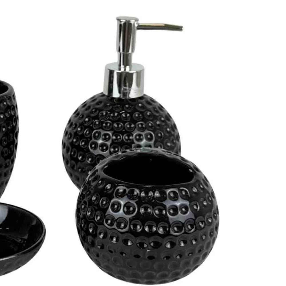 Embossed Dotted Design Bathroom Set