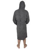 Premium Toweling Bathrobe with Hood (Dark Gray)