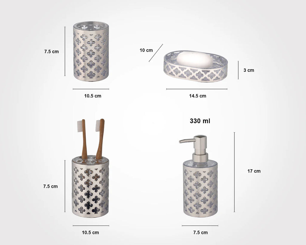 Traditional Bath Accessories Set (Golden)