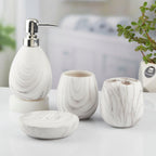 White Ceramic Design Bathroom Set