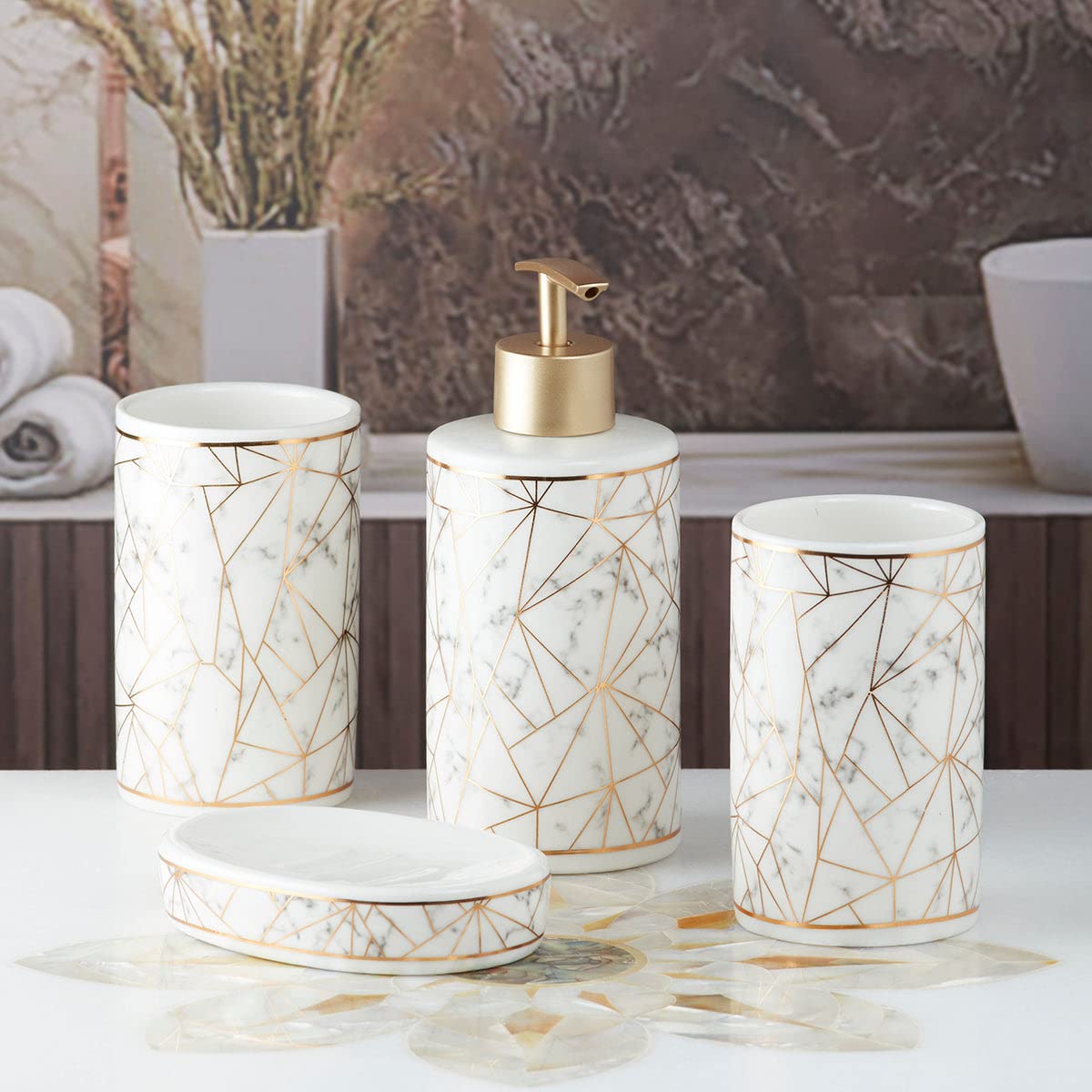 Copper Toned Bathroom Set