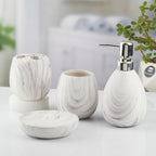 White Ceramic Design Bathroom Set