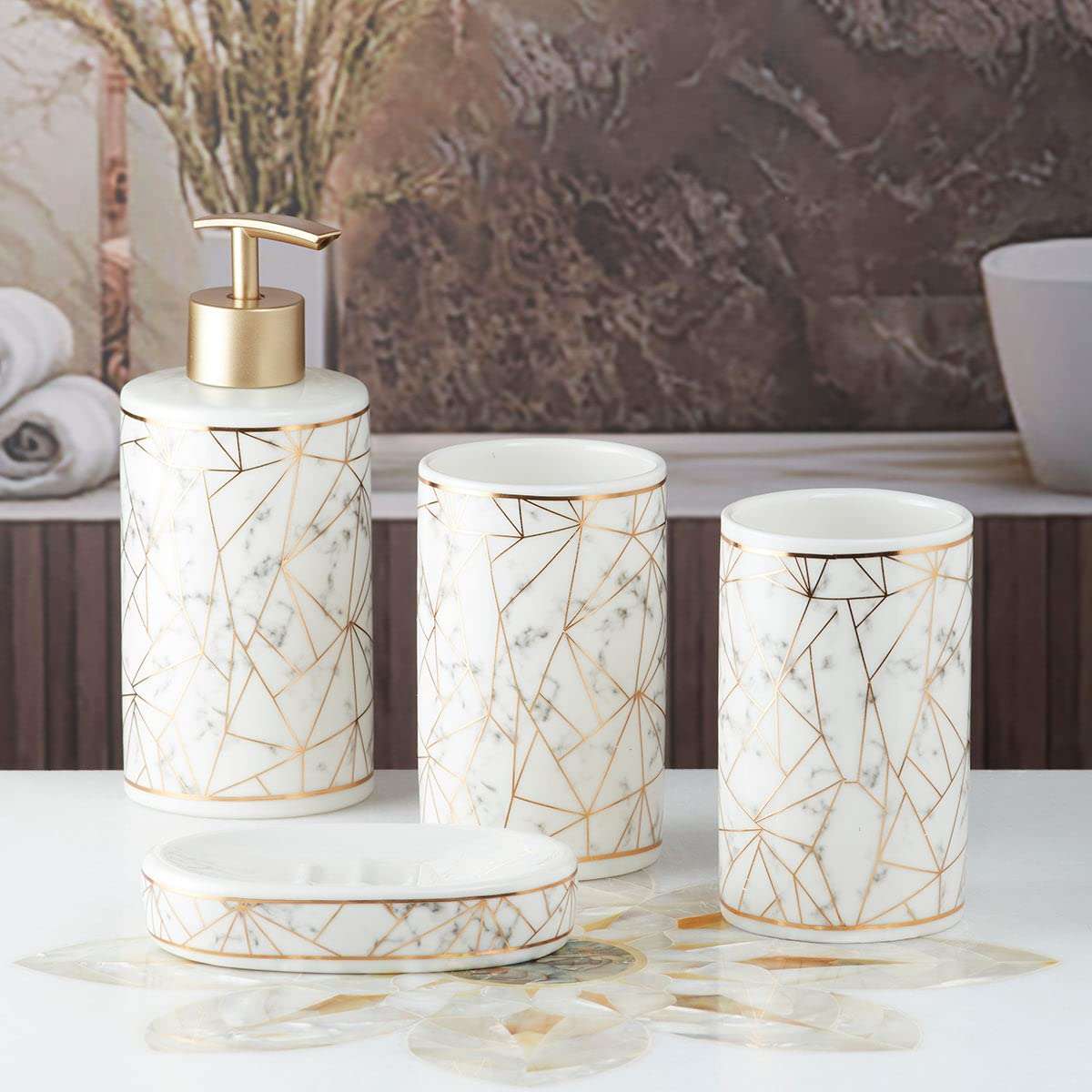 Copper Toned Bathroom Set
