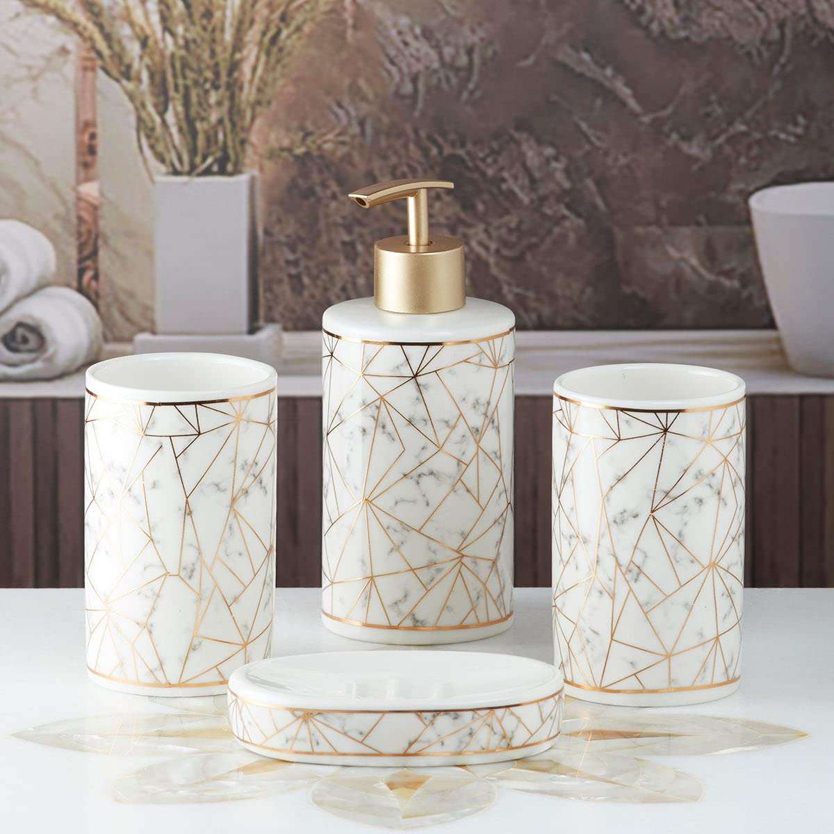 Copper Toned Bathroom Set