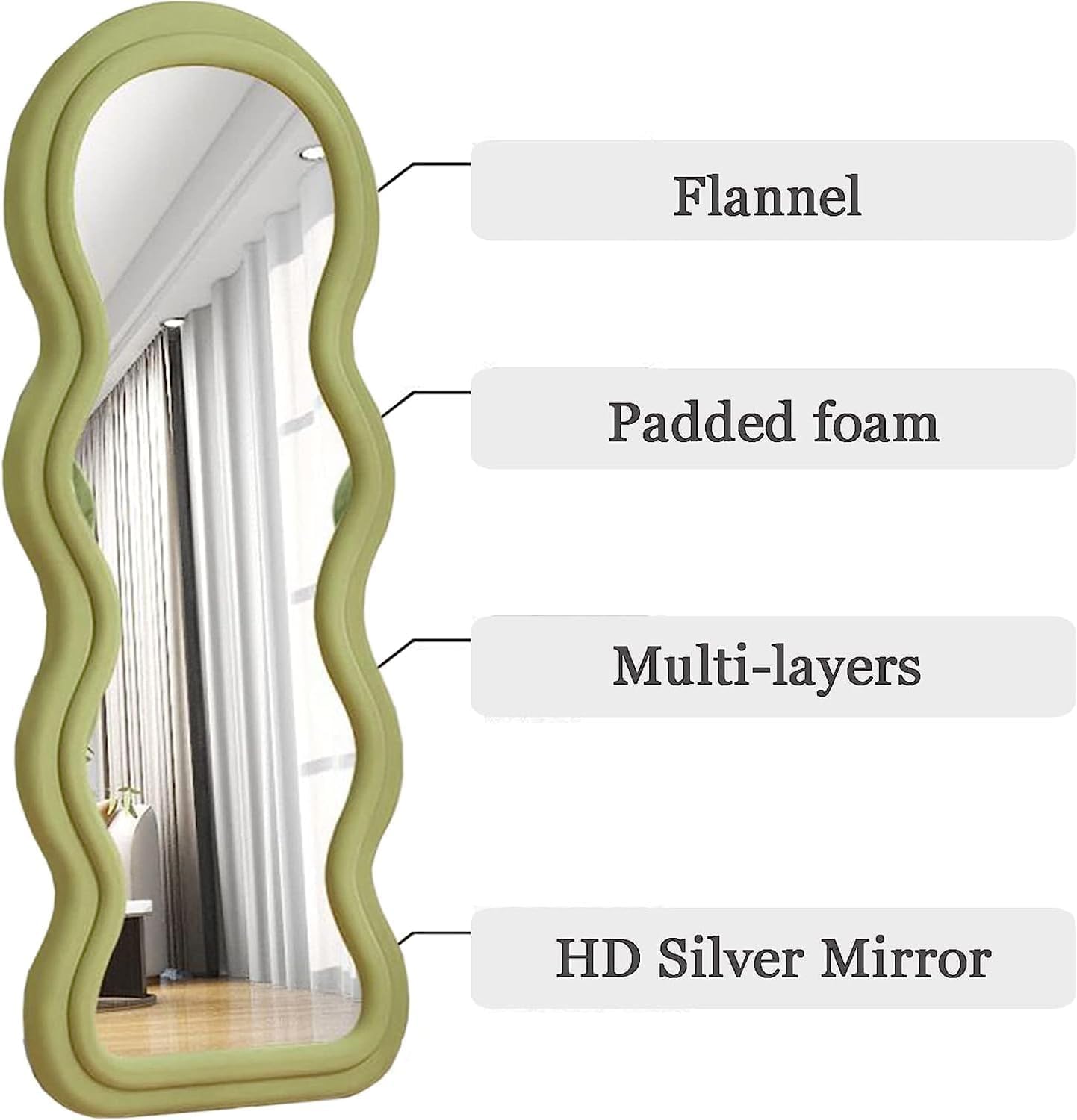 Oblong Standing Mirror