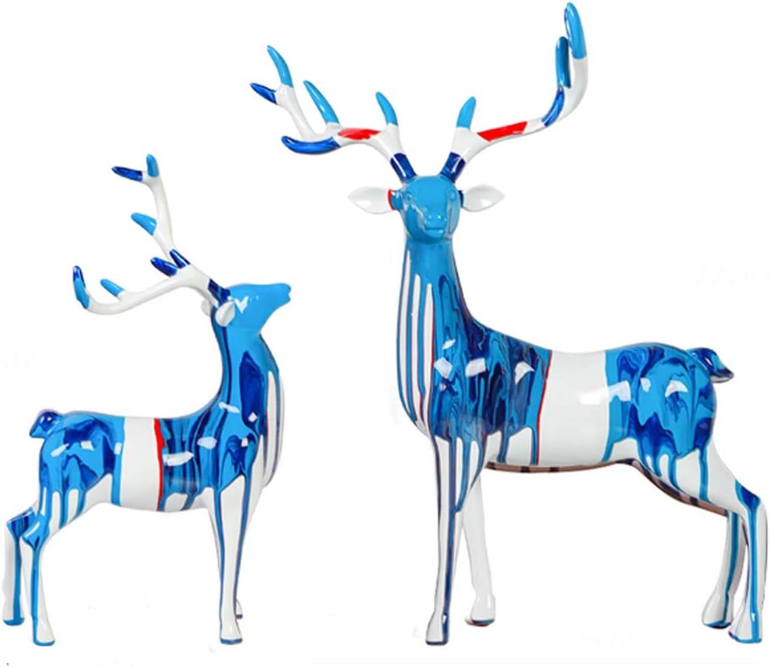 Reindeer Graffiti Showpiece (Set Of 2)