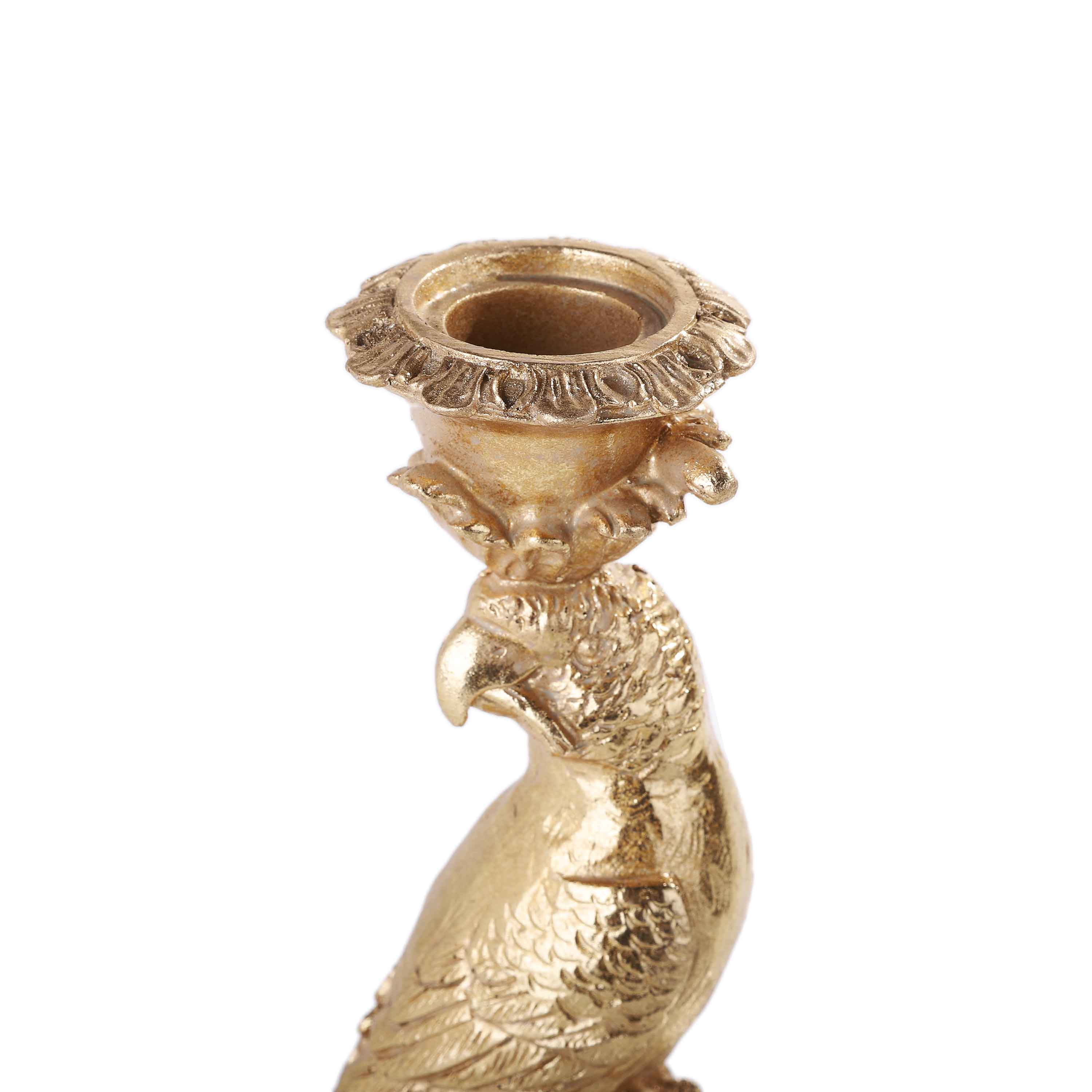 Golden Parrot-1  Candle Holder
