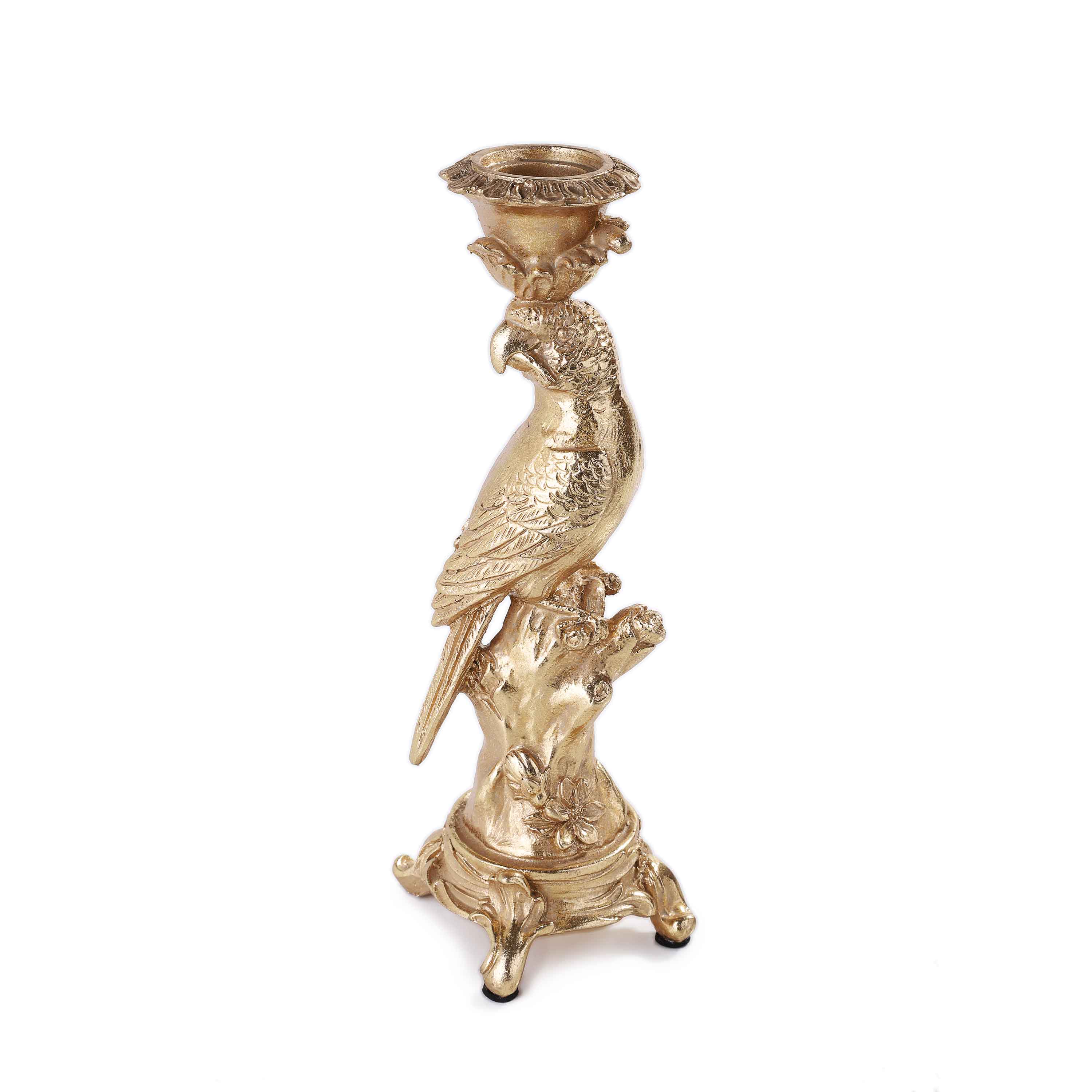 Golden Parrot-1  Candle Holder