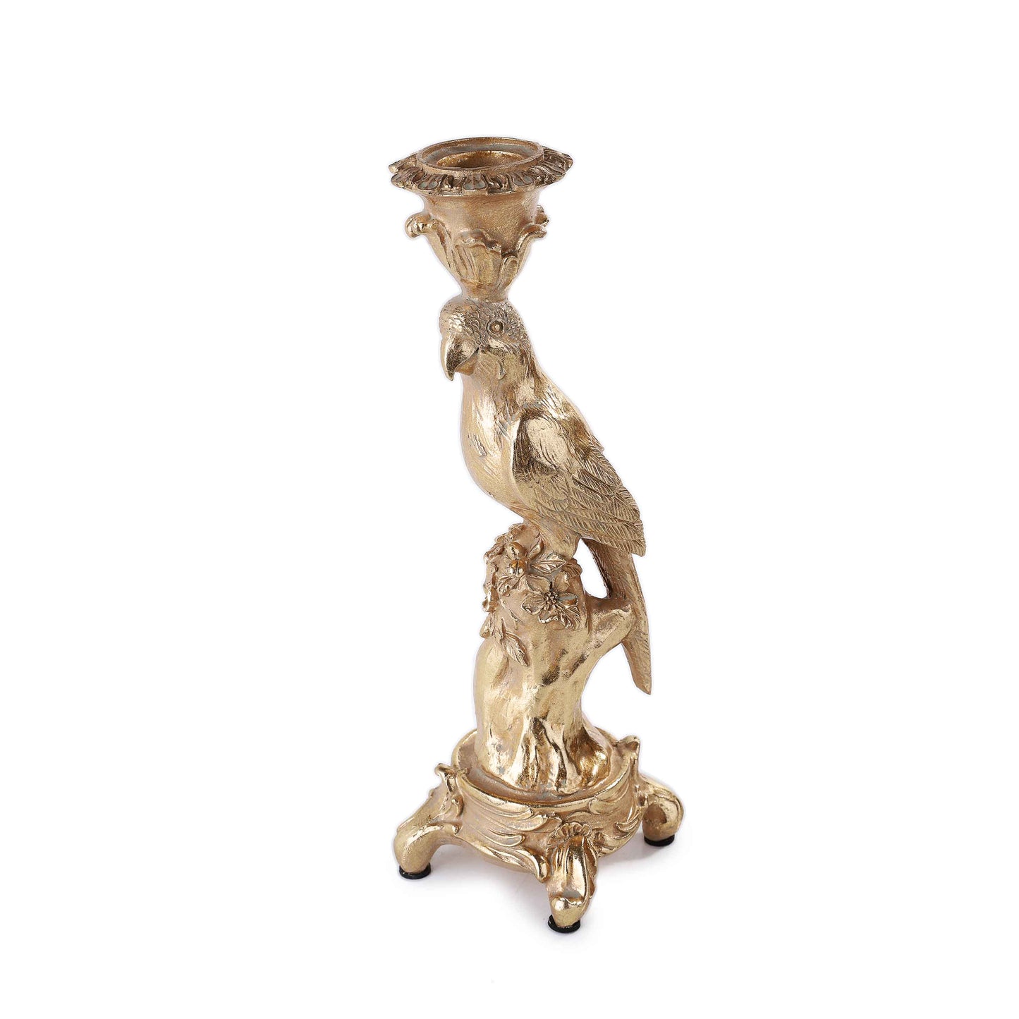 Golden Parrot-2  Candle Holder