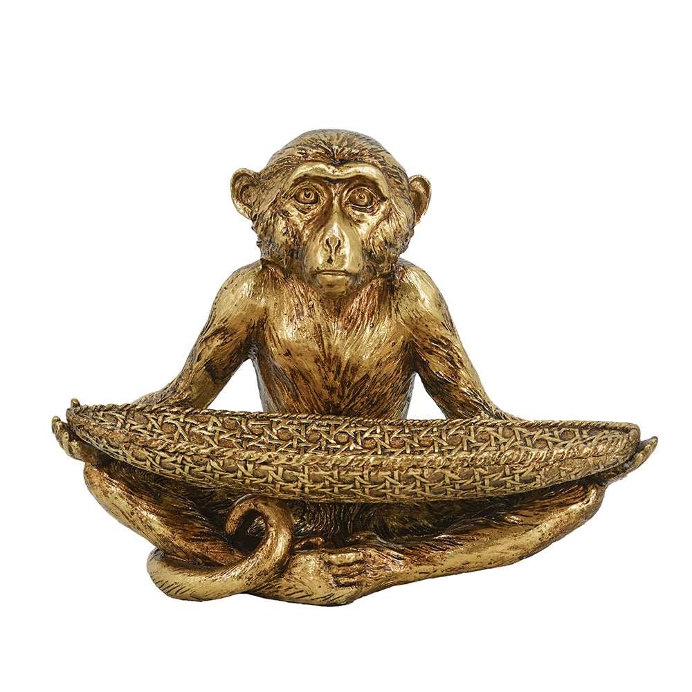 Vintage Monkey Sculpture Tray