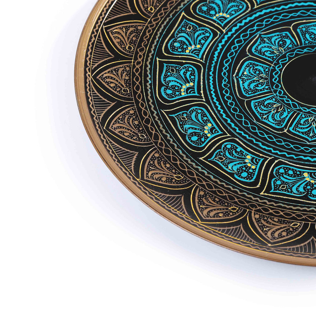 Wooden Carved & Pyrographic Plate