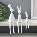 Abstract Bunny Figurines (Set Of 3)