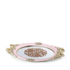 Embroidered Royal Mirror Tray (Pink)