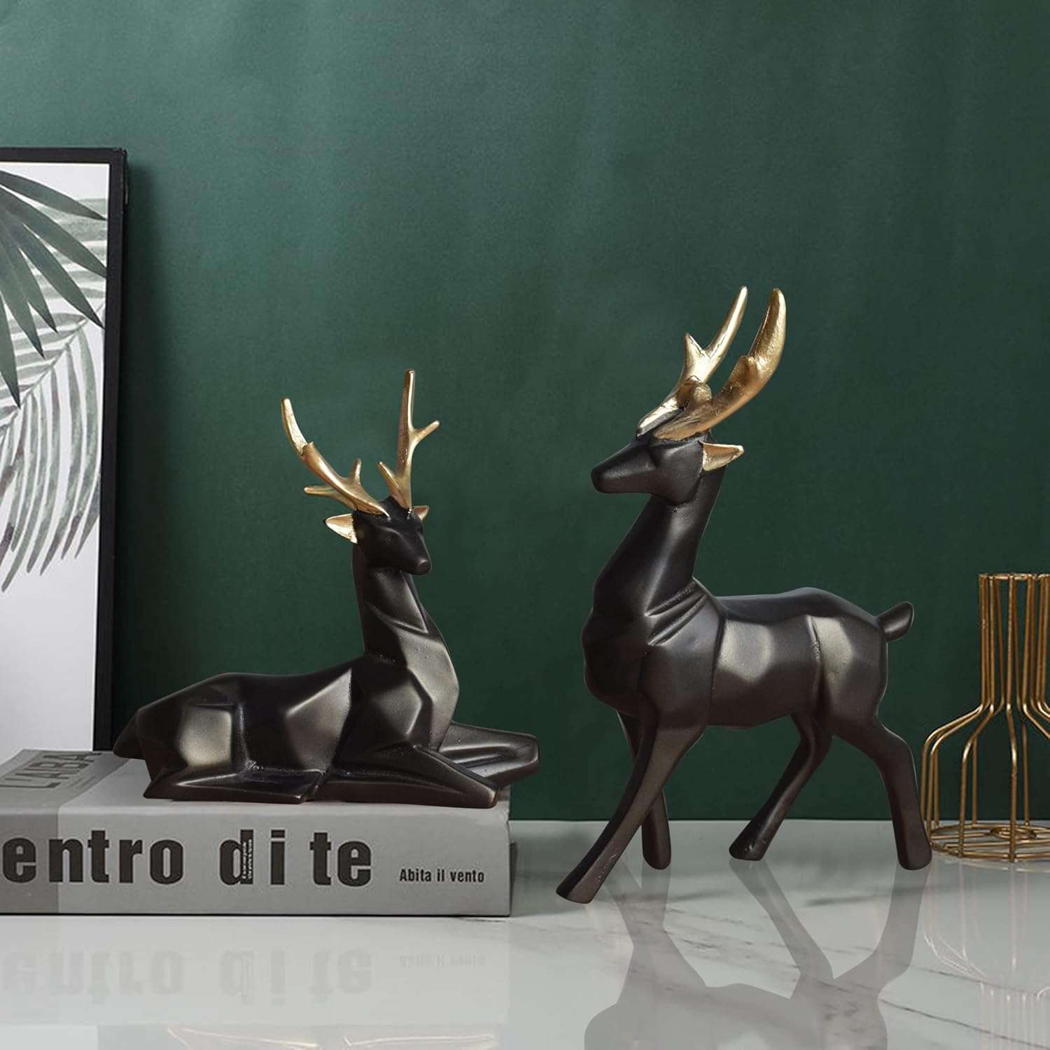 Reindeer Art Showpiece (Set Of 2)