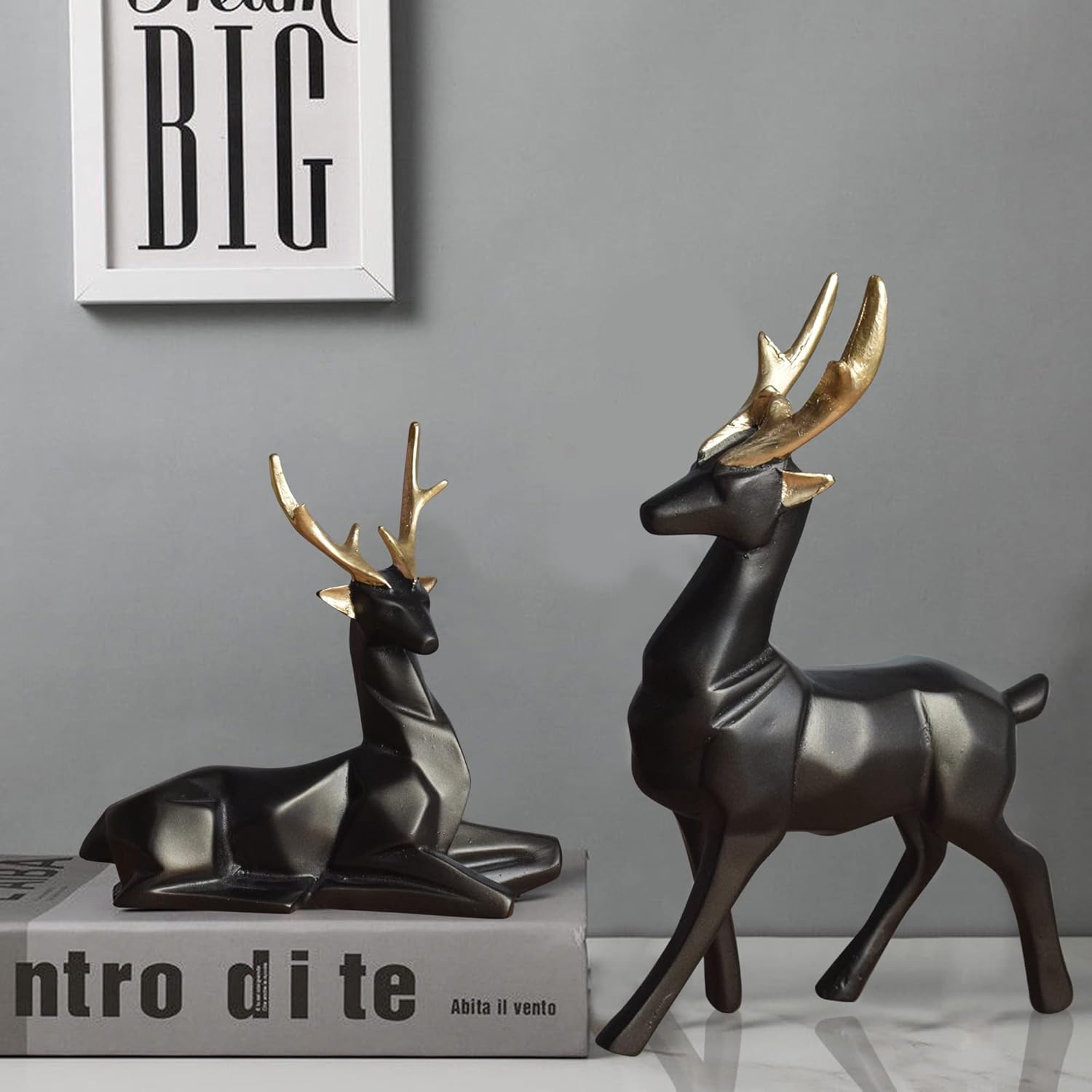 Reindeer Art Showpiece (Set Of 2)