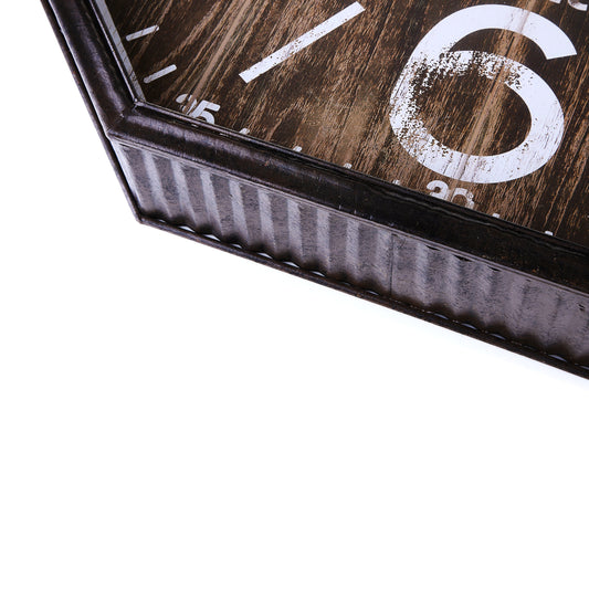 Octa Corners Rusted Wall Clock